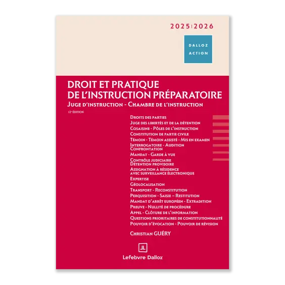 Droit et Pratique de L'Instruction Préparatoire | Boutique