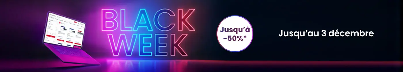 Black Week, Jusqu'à -50% jusqu'au 3 décembre
