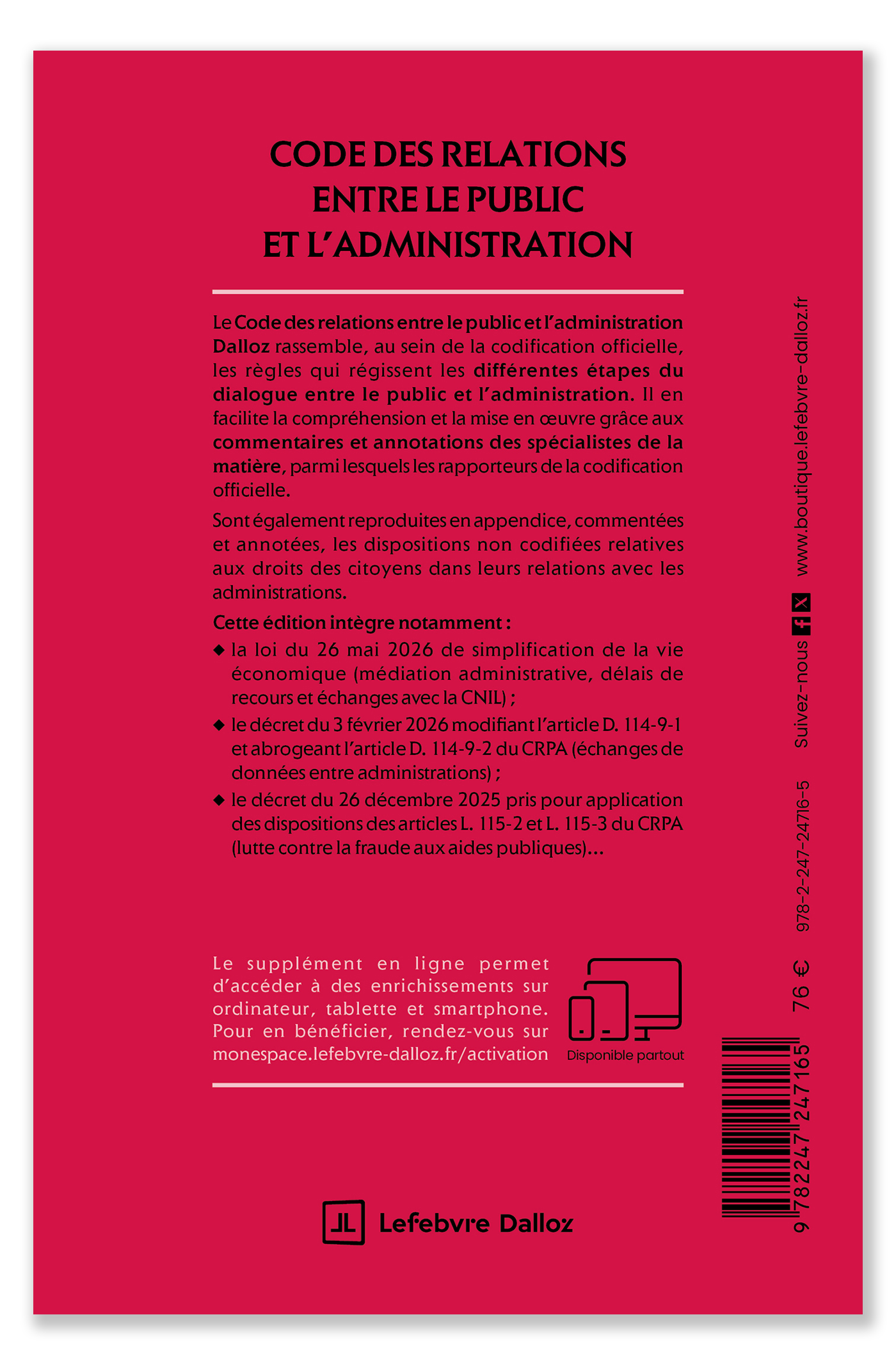 Code constitutionnel et des droits fondamentaux 2027, annoté et